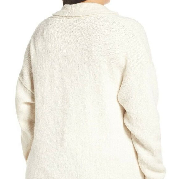 BP Cozy Long Cardigan Beige Oatmeal Light Heather - Picture 9 of 9